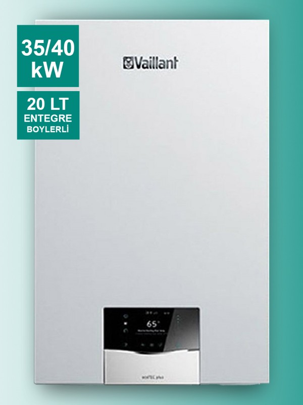 Vaillant ecoTEC Plus 40CS/1-5 (N-TR) 35/40kW Premix Yoğuşmalı Kombi-20 Lt Entegre Boylerli